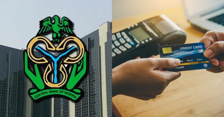 POS agent using a card machine with text "CBN agent banking rules Nigeria" overlay