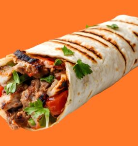 Entrepreneur preparing shawarma at a small grill spot in Nigeria showing how to start a shawarma business with low capital