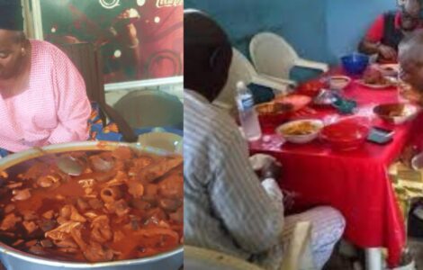 Nigerian Bukka restaurant serving local meals like rice, beans, and soup