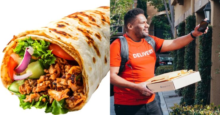 Shawarma business in Nigeria showing vendor preparing chicken shawarma in Lagos