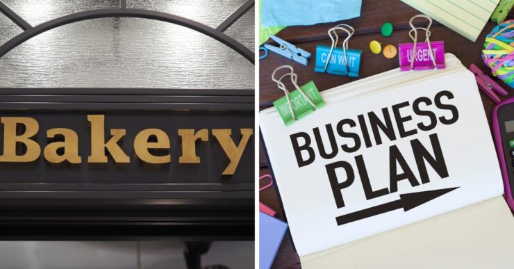 Bakery business plan in Nigeria showing fresh bread, cakes, and pastries inside a small bakery shop.