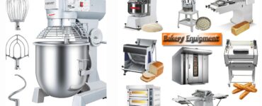 Essential bakery equipment for small bakery business in Nigeria including oven, mixer, trays, and baking tools