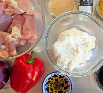 Fresh Shawarma ingredients in Nigeria including meats, sauces, and vegetables