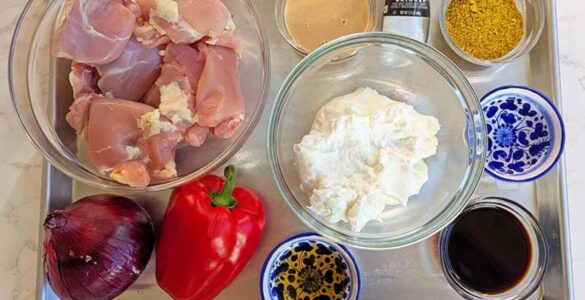 Fresh Shawarma ingredients in Nigeria including meats, sauces, and vegetables