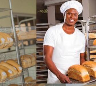 Small bakery business in Nigeria producing fresh bread and pastries