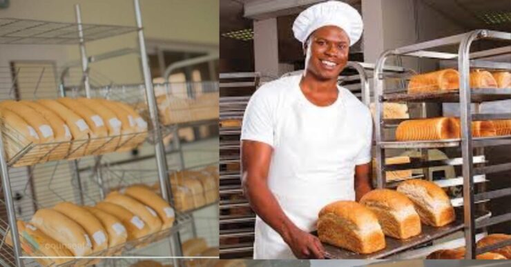 Small bakery business in Nigeria producing fresh bread and pastries