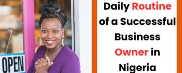 Daily routine of a successful business owner in Nigeria working productively in a modern office