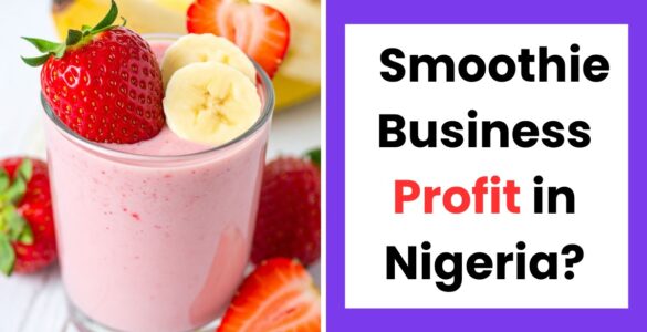 A colorful smoothie in a glass representing smoothie business profit in Nigeria