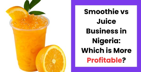 Smoothie vs juice business in Nigeria showing smoothie and fresh fruit juice setup for entrepreneurs